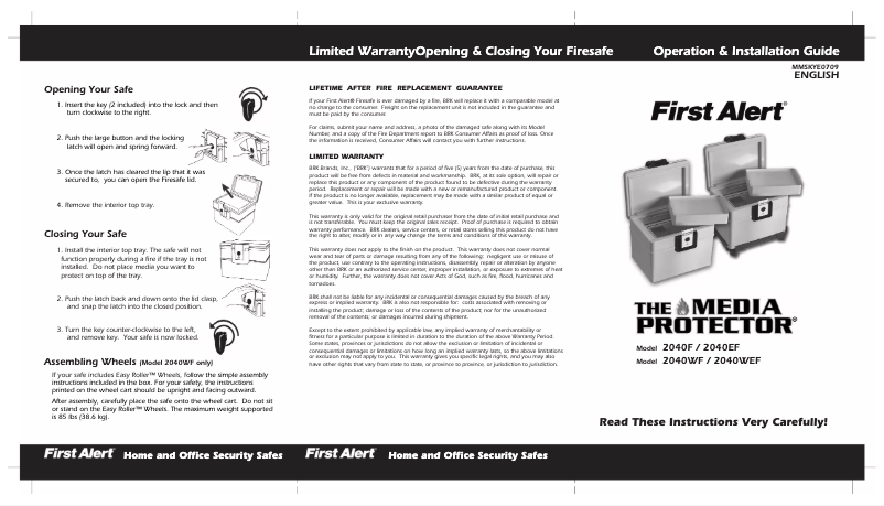 Página 1 del manual Manual de usuario First Alert 2040F