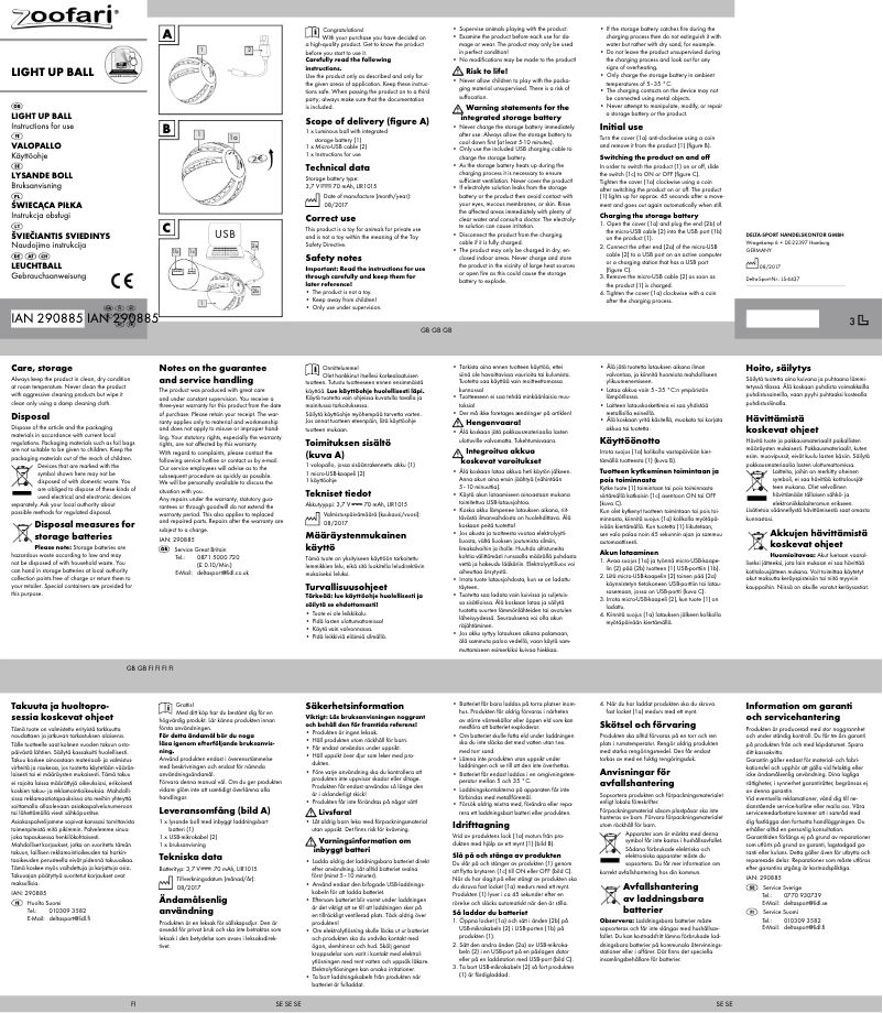 Imagen de la primera página del manual del dispositivo IAN 290885