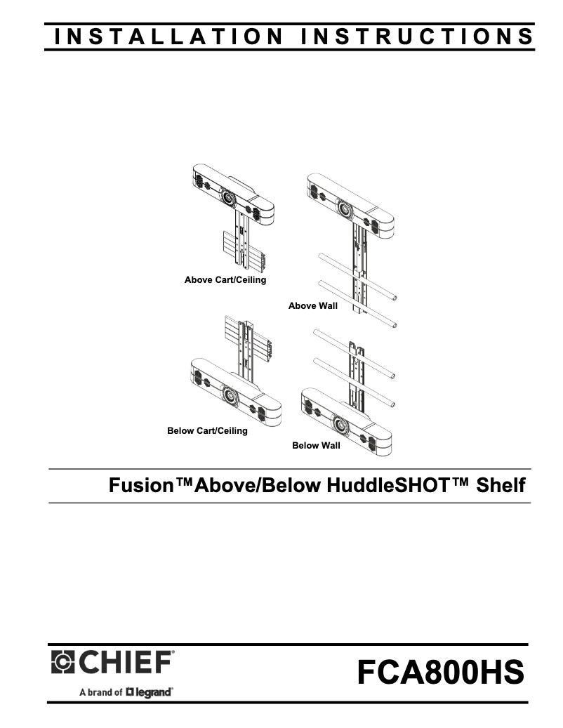 Imagen de la primera página del manual del dispositivo FCA800HS