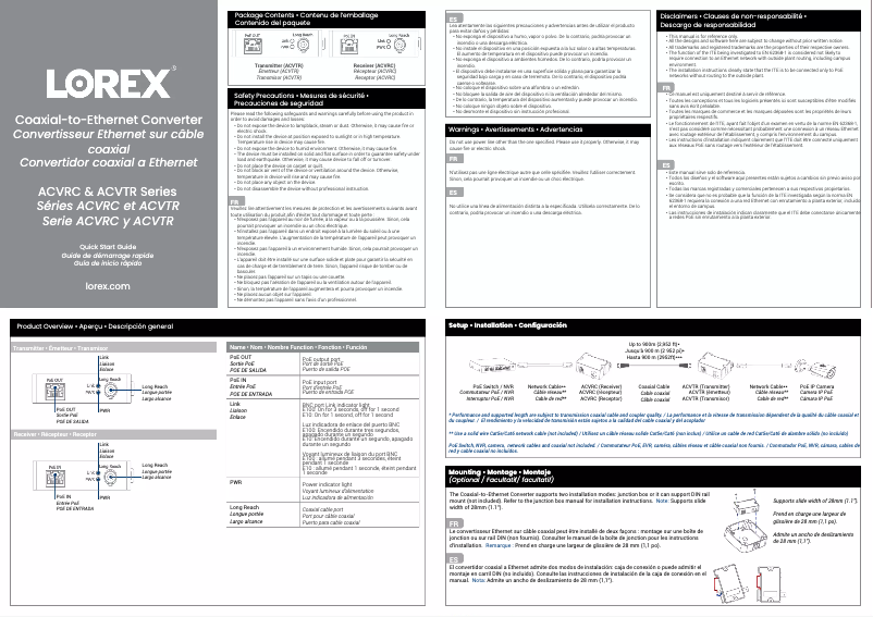 Imagen de la primera página del manual del dispositivo ACVRC