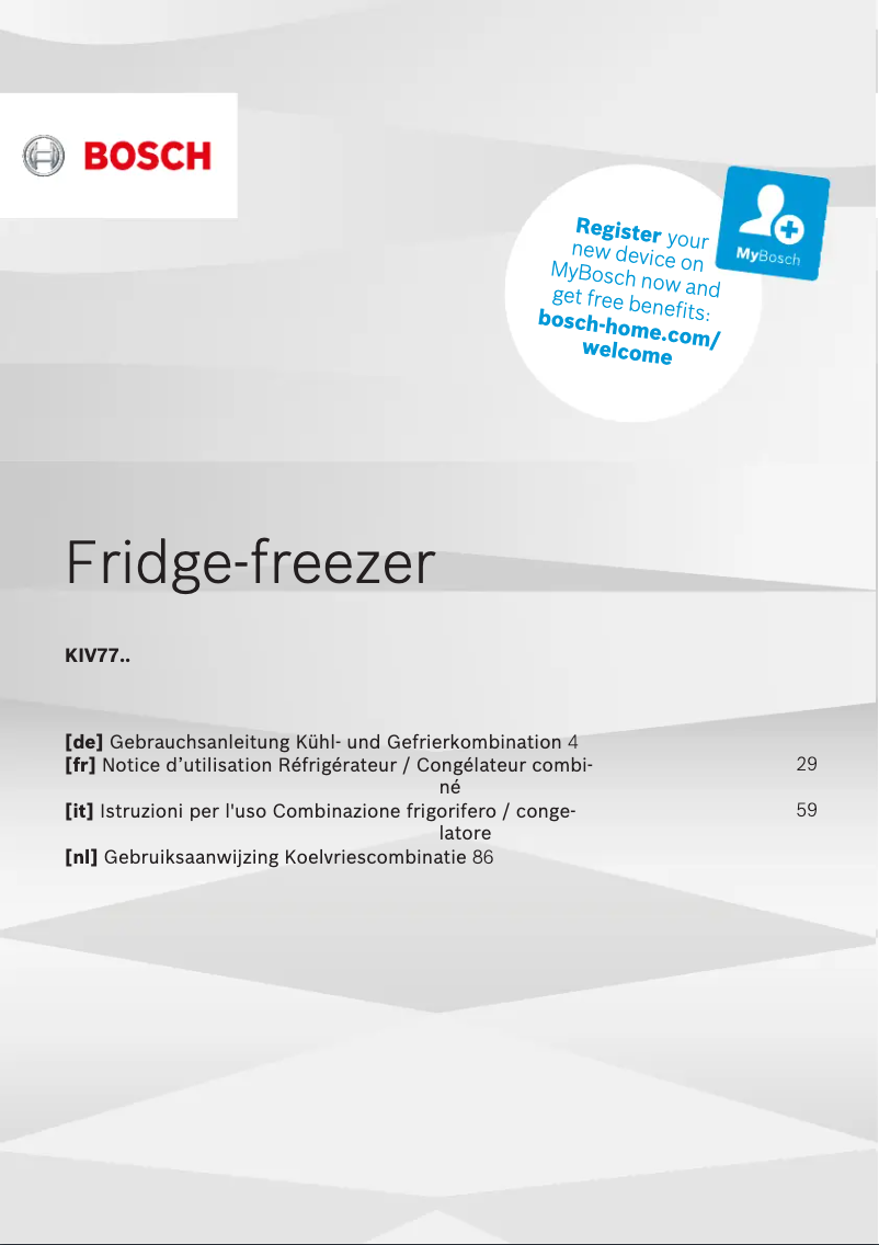 Imagen de la primera página del manual del dispositivo KIV77VSF0