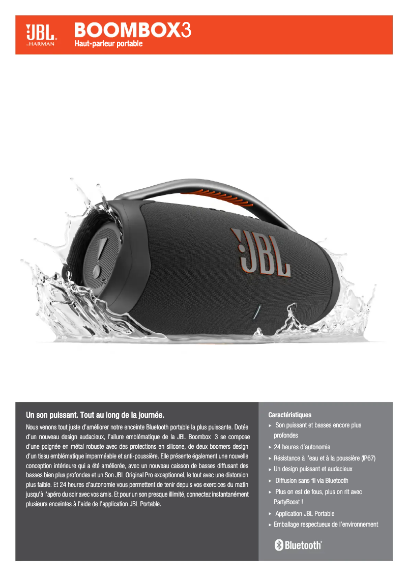 Imagen de la primera página del manual del dispositivo Boombox 3