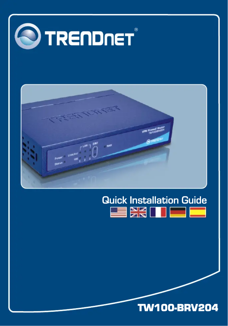 Imagen de la primera página del manual del dispositivo TW100-BRV204