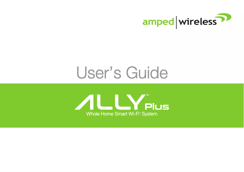 Página 1 del manual Manual de usuario Amped Wireless ALLY Plus