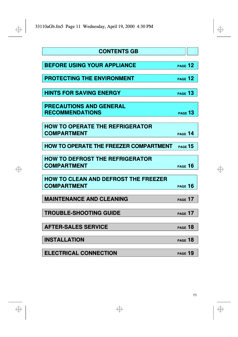Página 1 del manual Manual de usuario Whirlpool ART 961/H/D