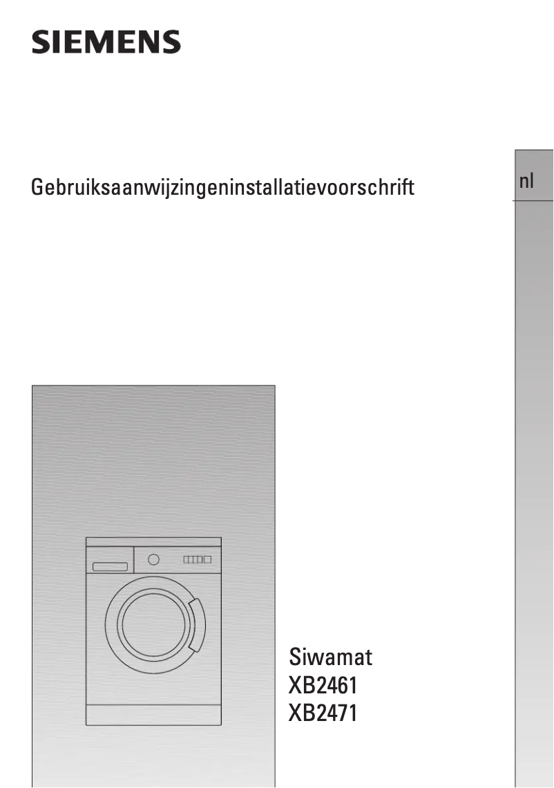 Página 1 del manual Manual de usuario Siemens WXB2461