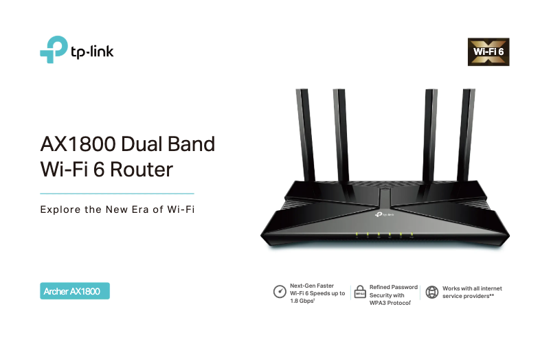 Imagen de la primera página del manual del dispositivo Archer AX1800