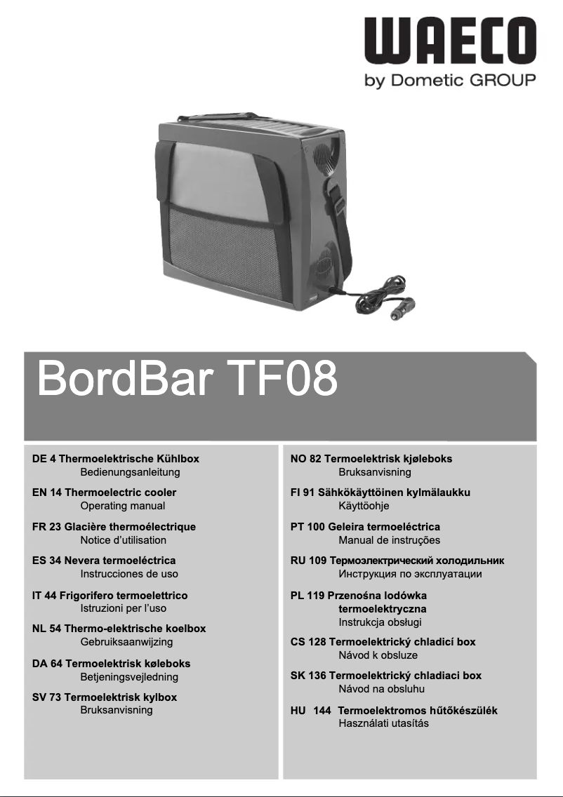 Página 1 del manual Manual de usuario Dometic Bordbar TF 08