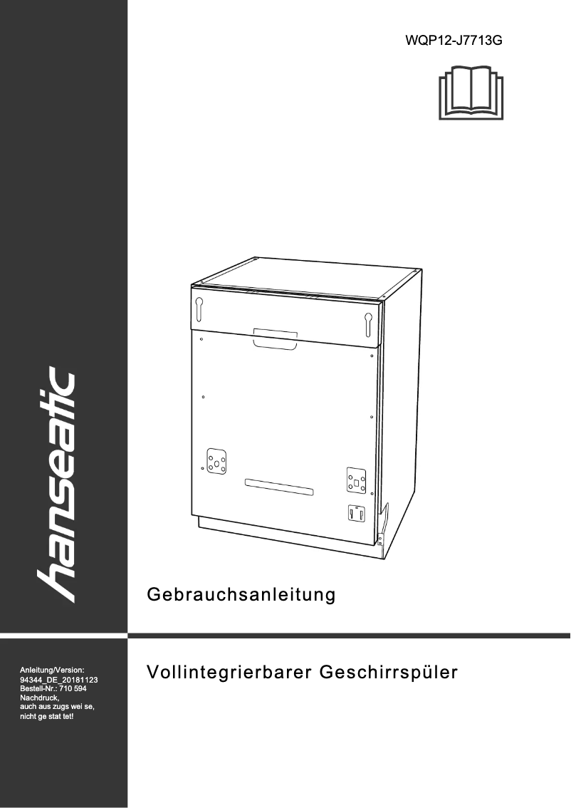 Imagen de la primera página del manual del dispositivo WQP12-J7713G
