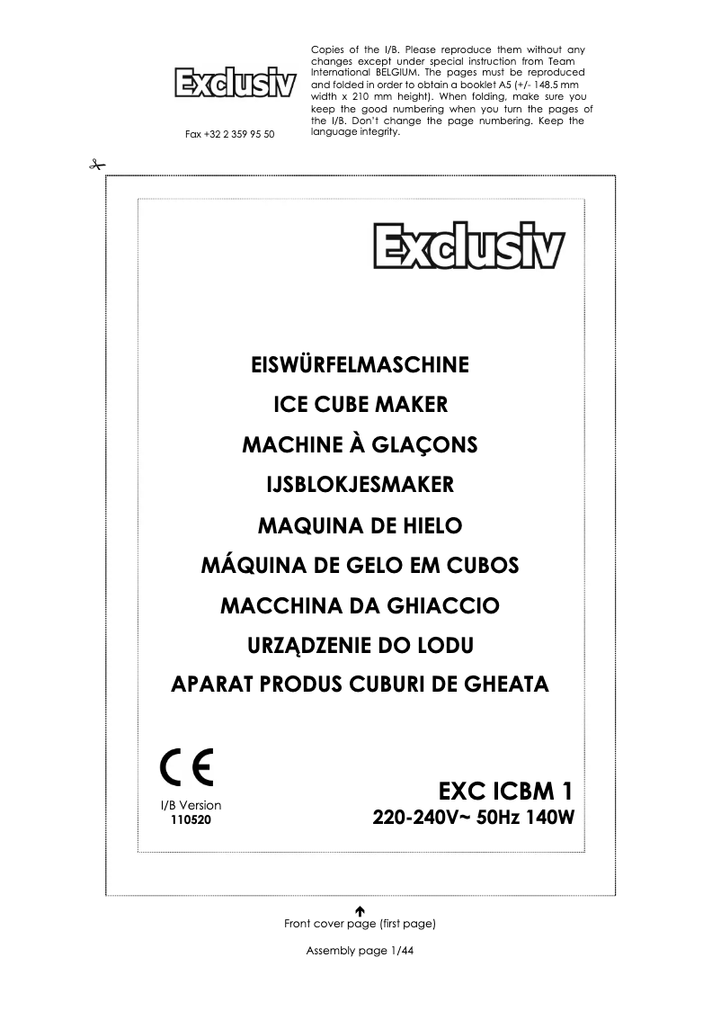 Página nº 1 - Manual de usuario Kalorik EXC ICBM 1