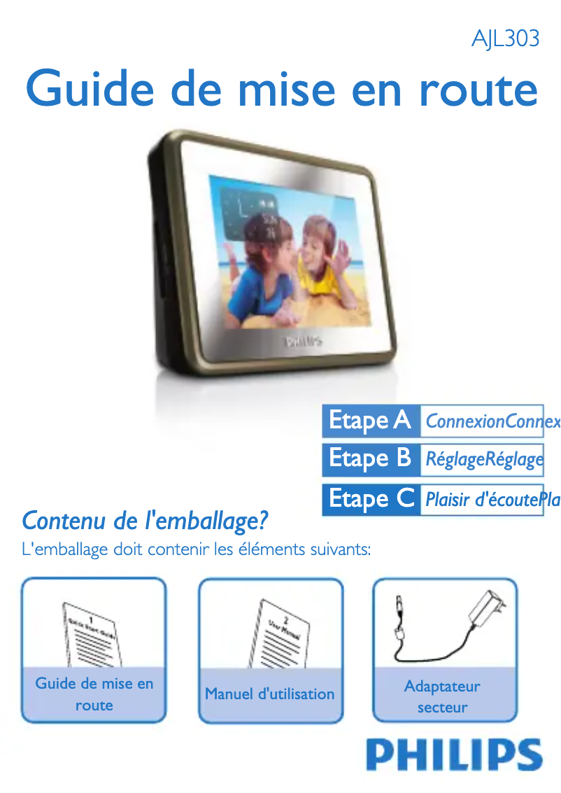 Página 1 del manual Guía de inicio rápido Philips AJL303