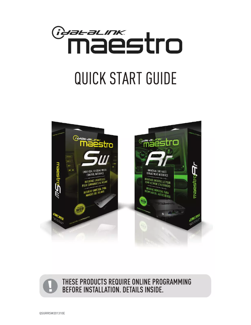 Imagen de la primera página del manual del dispositivo Maestro SW