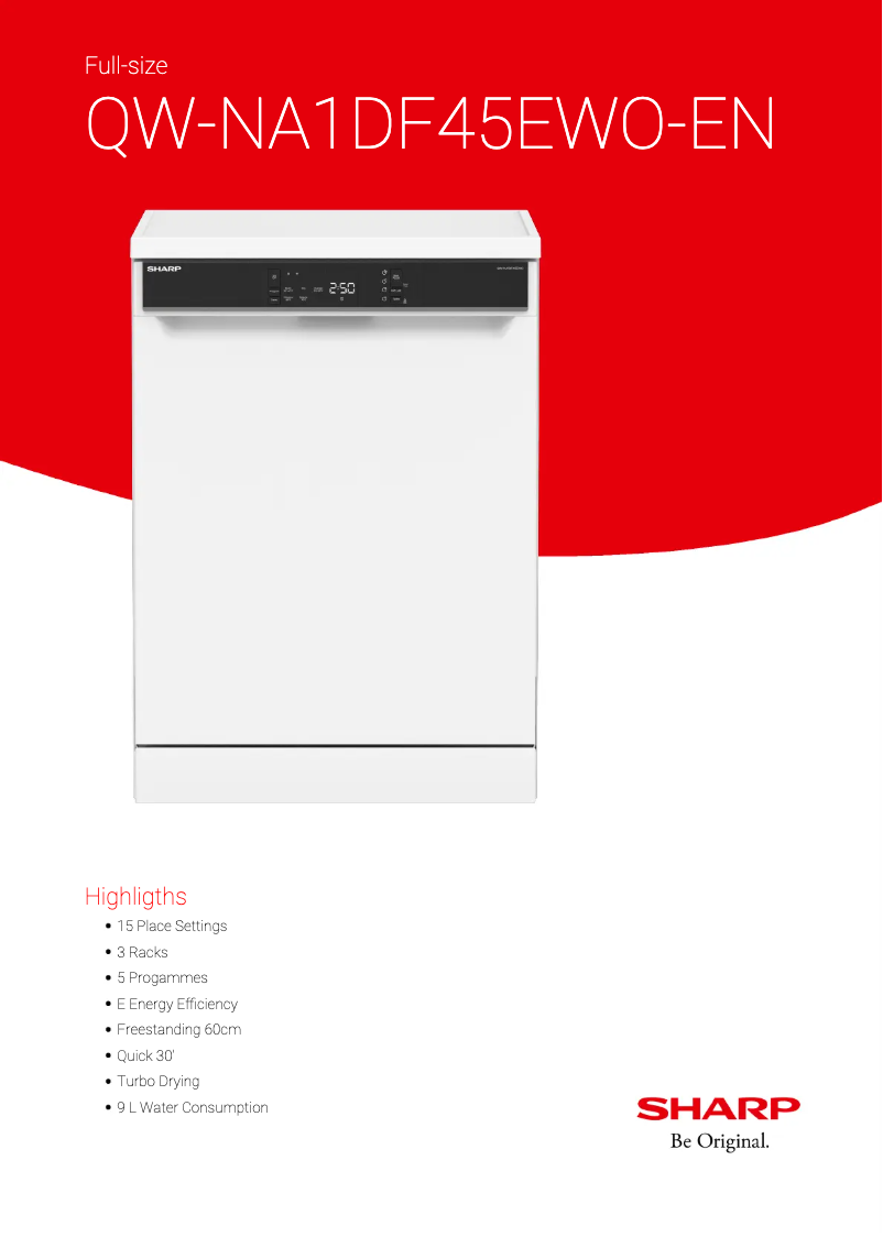 Página nº 1 - Ficha técnica Sharp QW-NA1DF45EWO-EN