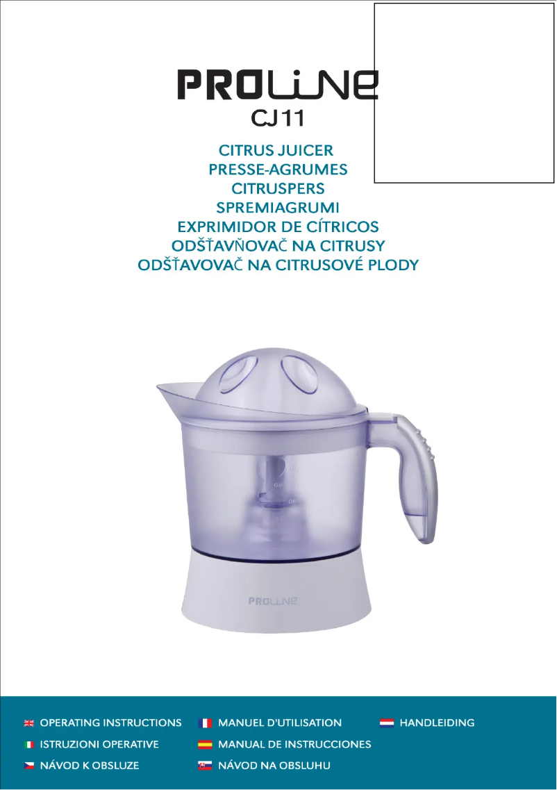 Página 1 del manual Manual de usuario Proline CJ11