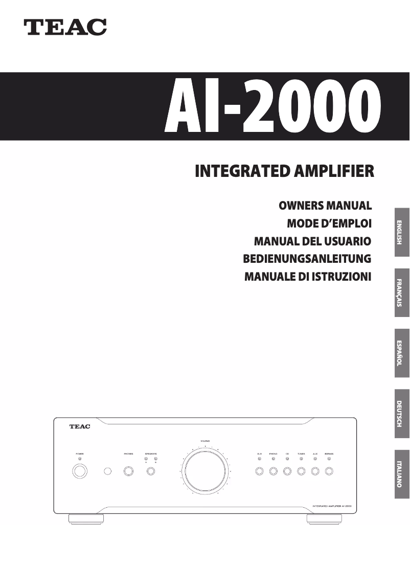 Imagen de la primera página del manual del dispositivo AI-2000