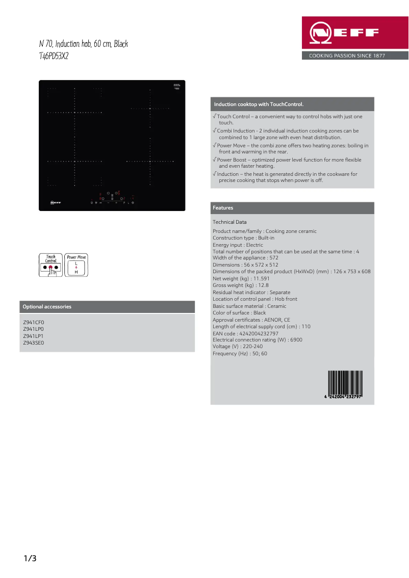 Imagen de la primera página del manual del dispositivo T46PD53X2