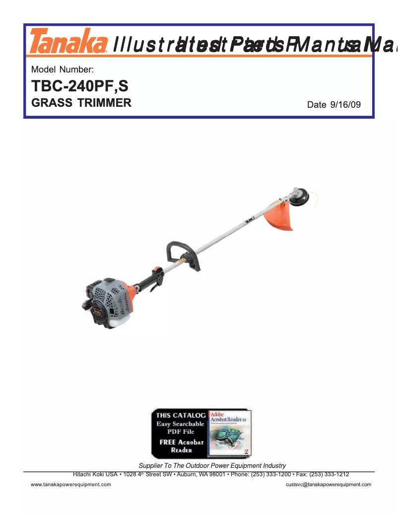 Página 1 del manual Manual de usuario Tanaka TBC-240PF
