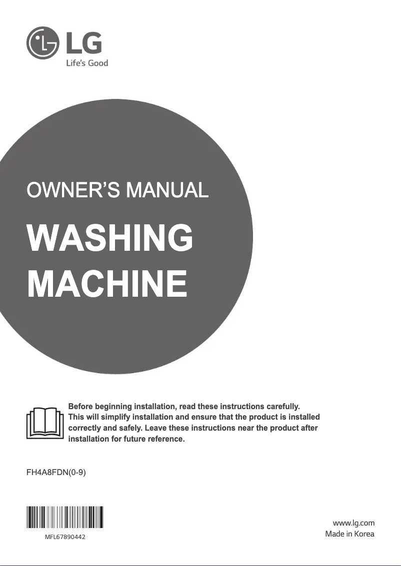 Imagen de la primera página del manual del dispositivo WF0914WHT