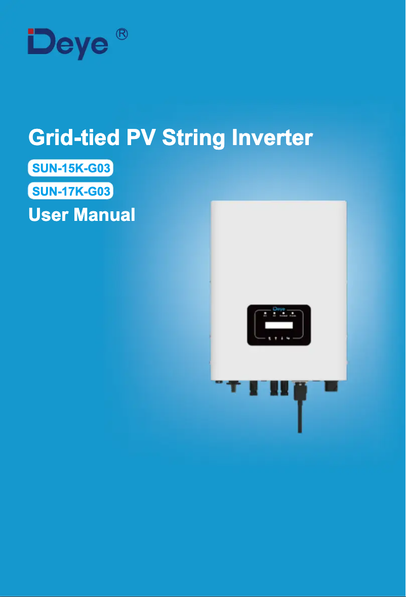 Imagen de la primera página del manual del dispositivo SUN-8K-G03-P