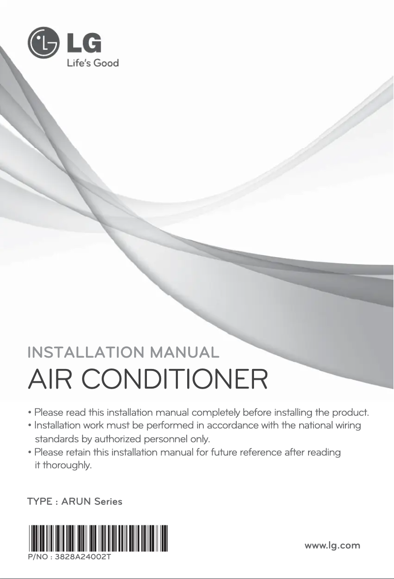 Página 1 del manual Manual de usuario LG ARUN100LH2