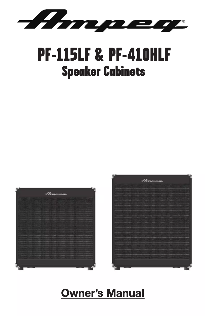Página 1 del manual Manual de usuario Ampeg PF-115LF