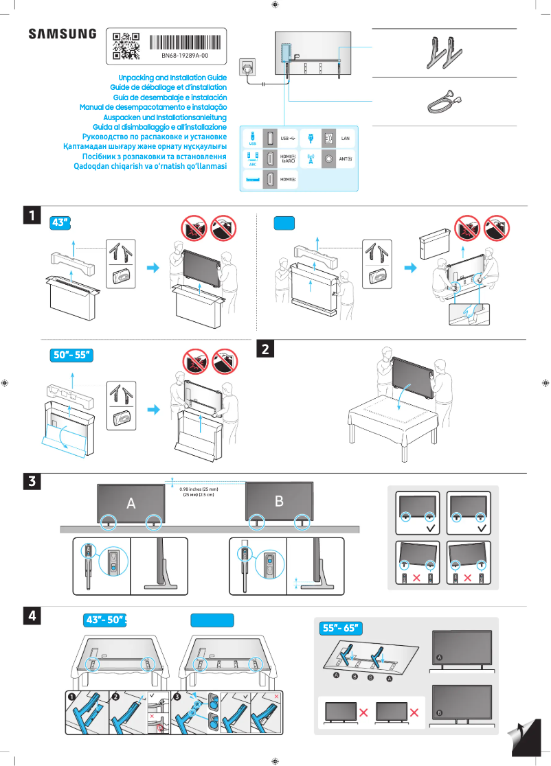 Imagen de la primera página del manual del dispositivo UA50DU7010U