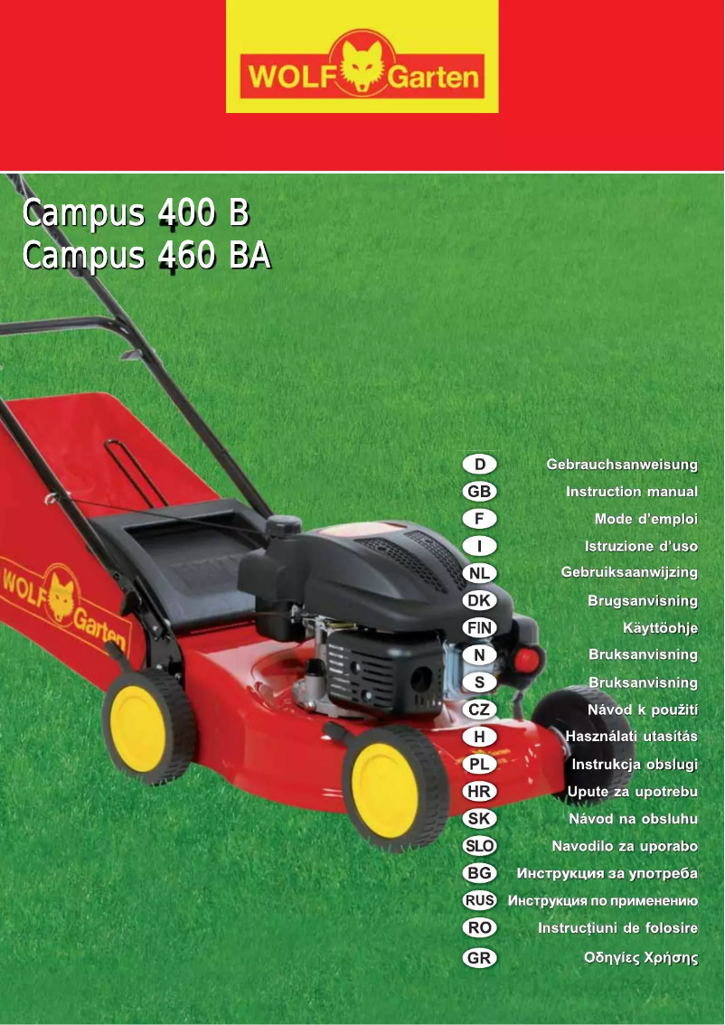 Página 1 del manual Manual de usuario Wolf Garten Campus 460 BA