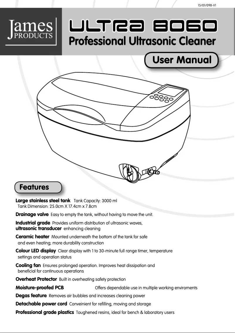 Página nº 1 - Manual de usuario James Ultra 8060