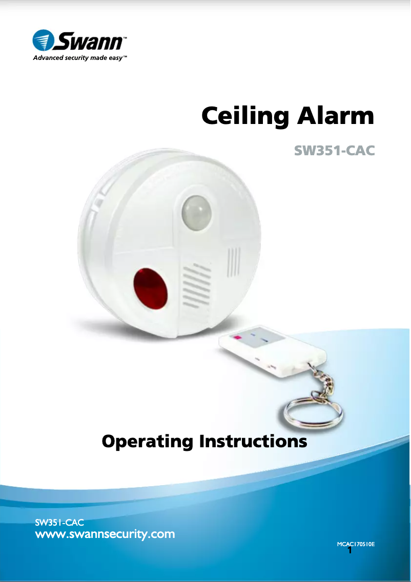 Página nº 1 - Manual de usuario Swann SW351-CAC