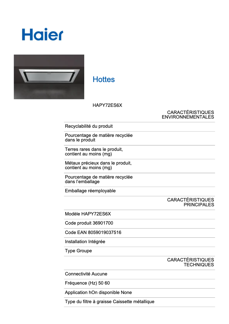 Imagen de la primera página del manual del dispositivo I-Design HAPY72ES6X