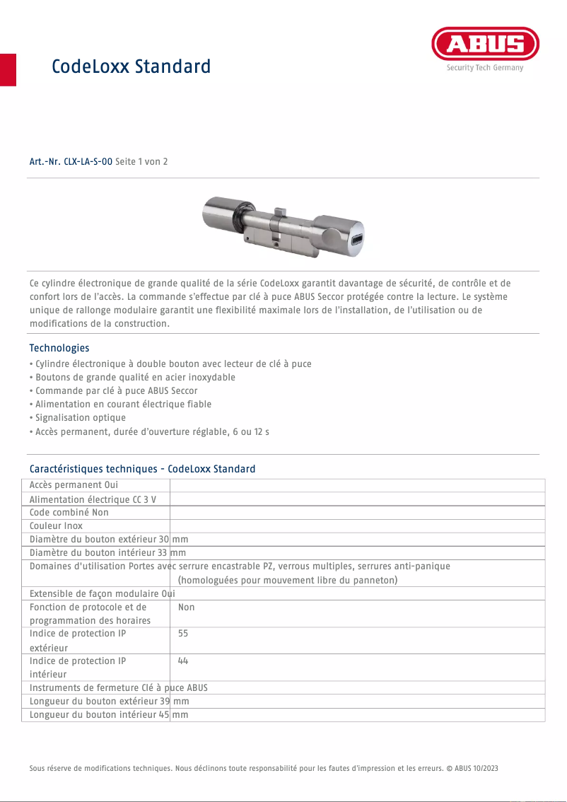 Imagen de la primera página del manual del dispositivo CLX-LA-S-00