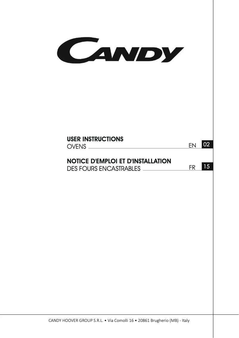 Página 1 del manual Manual de usuario Candy FCNE896X
