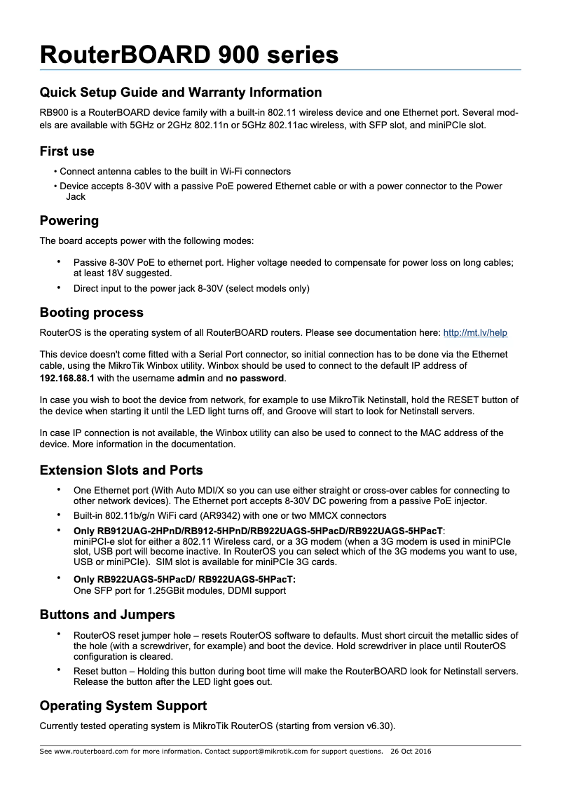 Página 1 del manual Manual de instrucciones Mikrotik 911 Lite5 ac