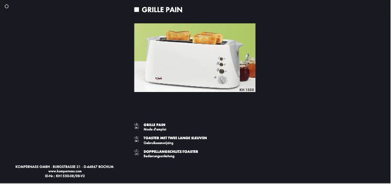 Página 1 del manual Manual de usuario Bifinett KH 1550