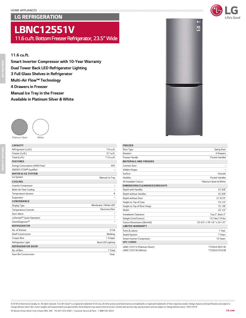 Imagen de la primera página del manual del dispositivo LBNC12551V