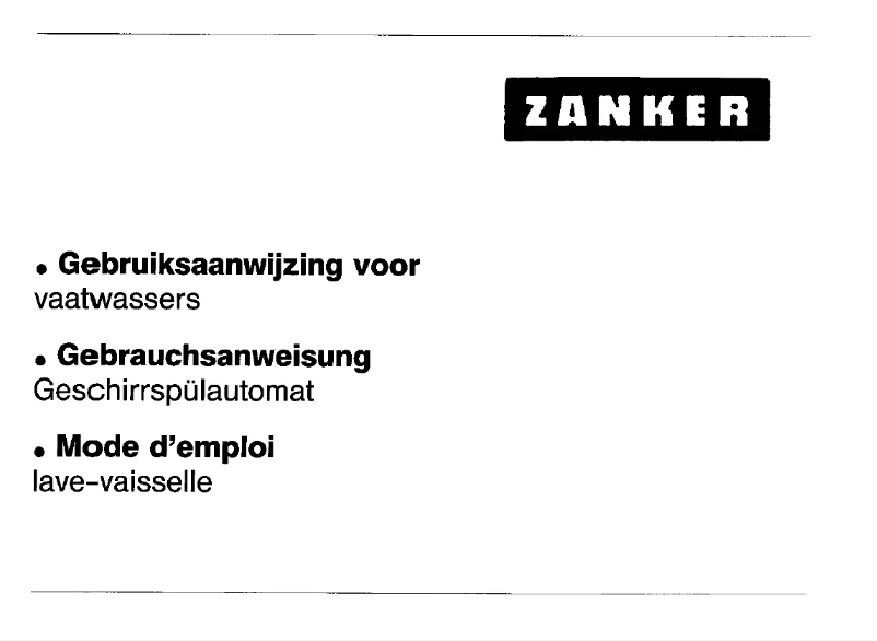 Página 1 del manual Manual de usuario Zanker GW 3511