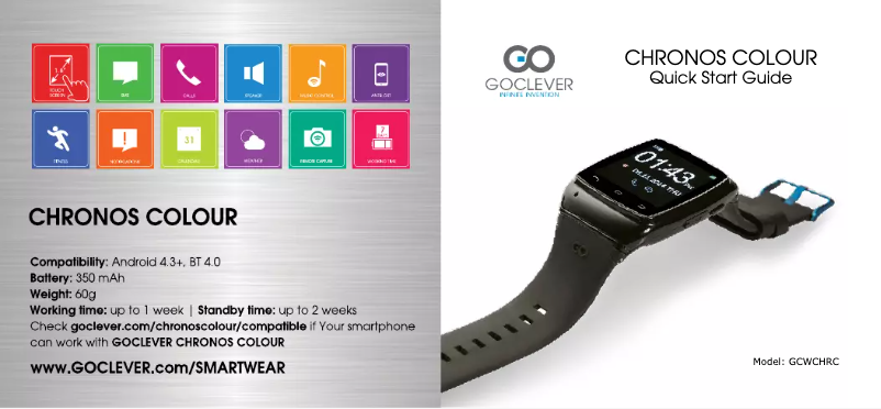 Imagen de la primera página del manual del dispositivo CHRONOS COLOUR