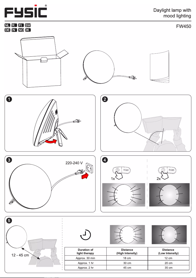 Página 1 del manual Manual de usuario Fysic FW450