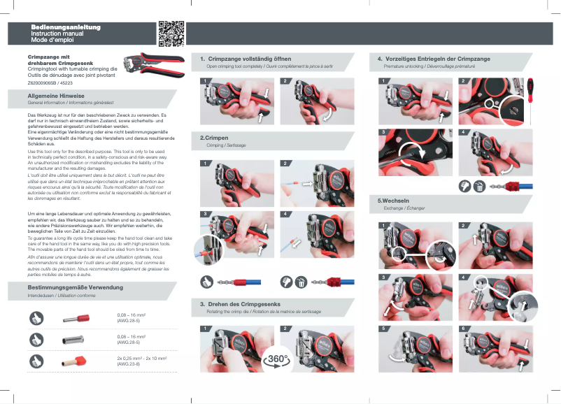 Página 1 del manual Manual de usuario Wiha 45223