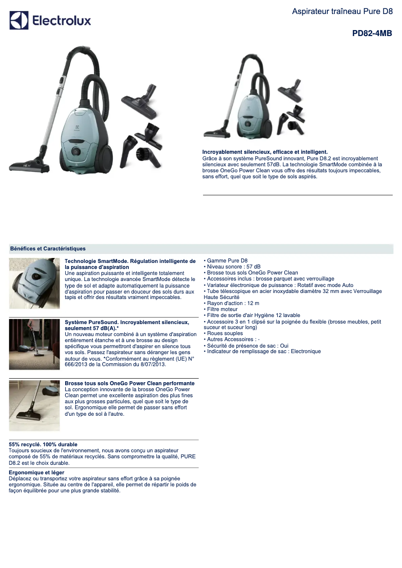 Imagen de la primera página del manual del dispositivo Pure D8 PD82-4MB