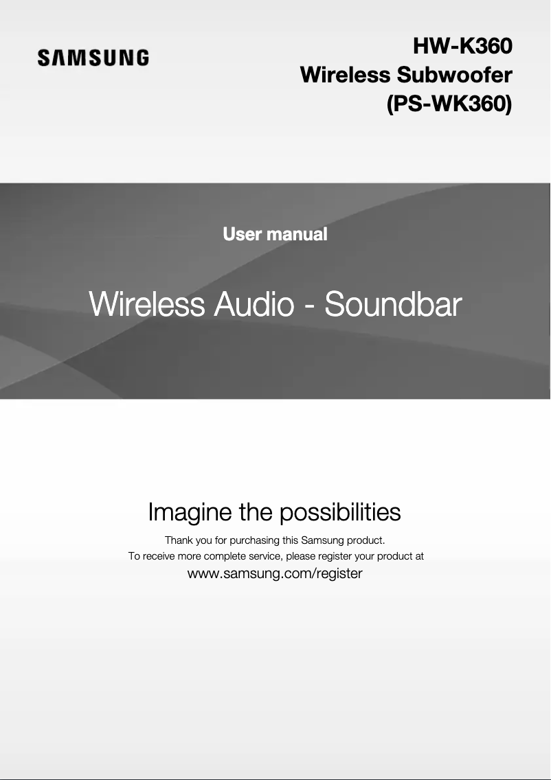 Imagen de la primera página del manual del dispositivo HW-K360