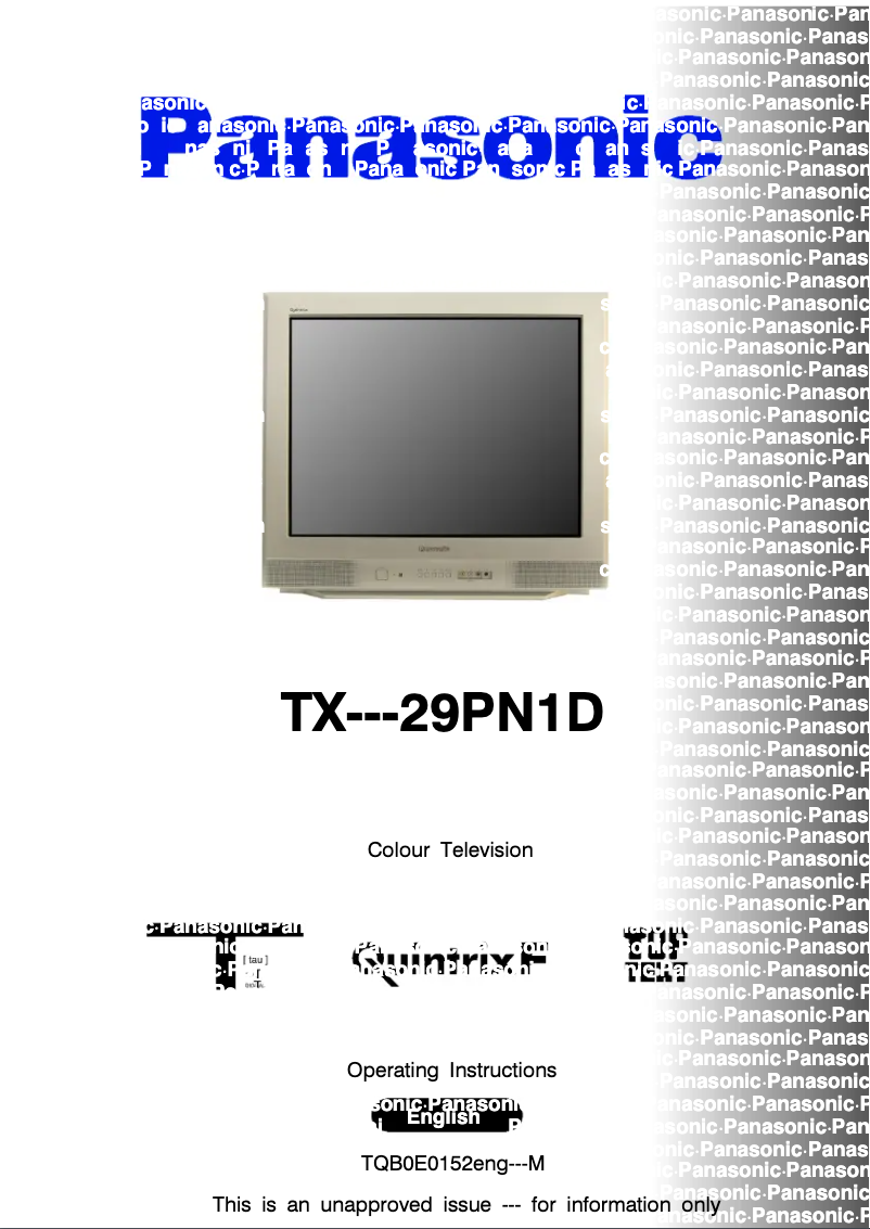 Imagen de la primera página del manual del dispositivo TX-29PN1D