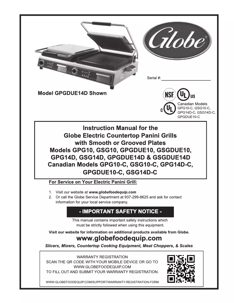 Imagen de la primera página del manual del dispositivo GPG10