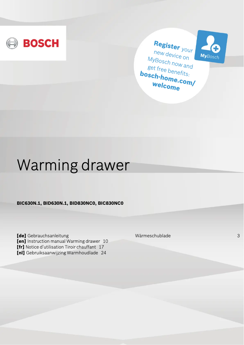 Imagen de la primera página del manual del dispositivo BID630NS1