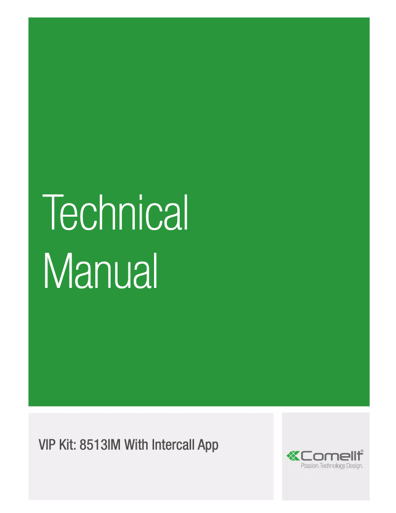 Página 1 del manual Manual de usuario Comelit 8513IM