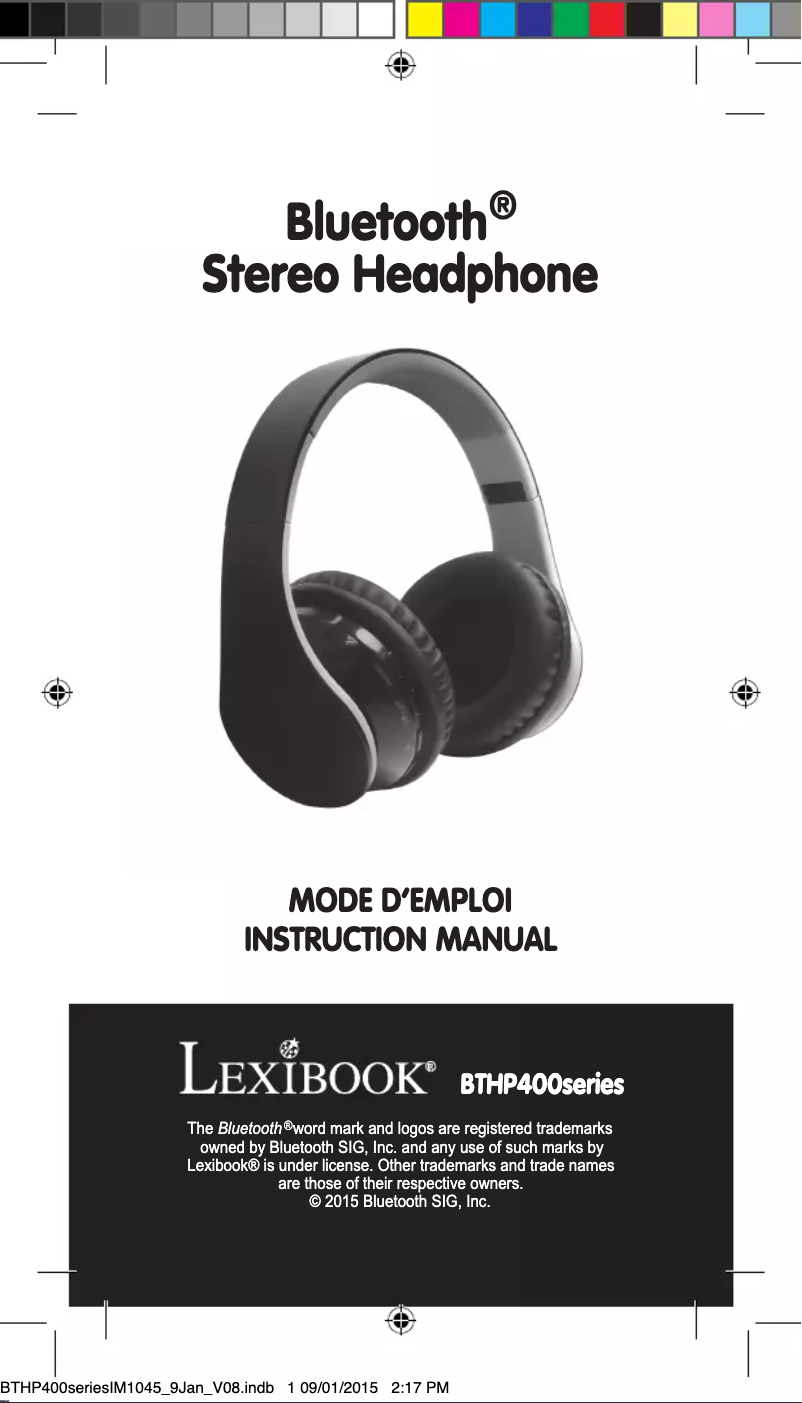 Página 1 del manual Manual de usuario Lexibook BTHP400