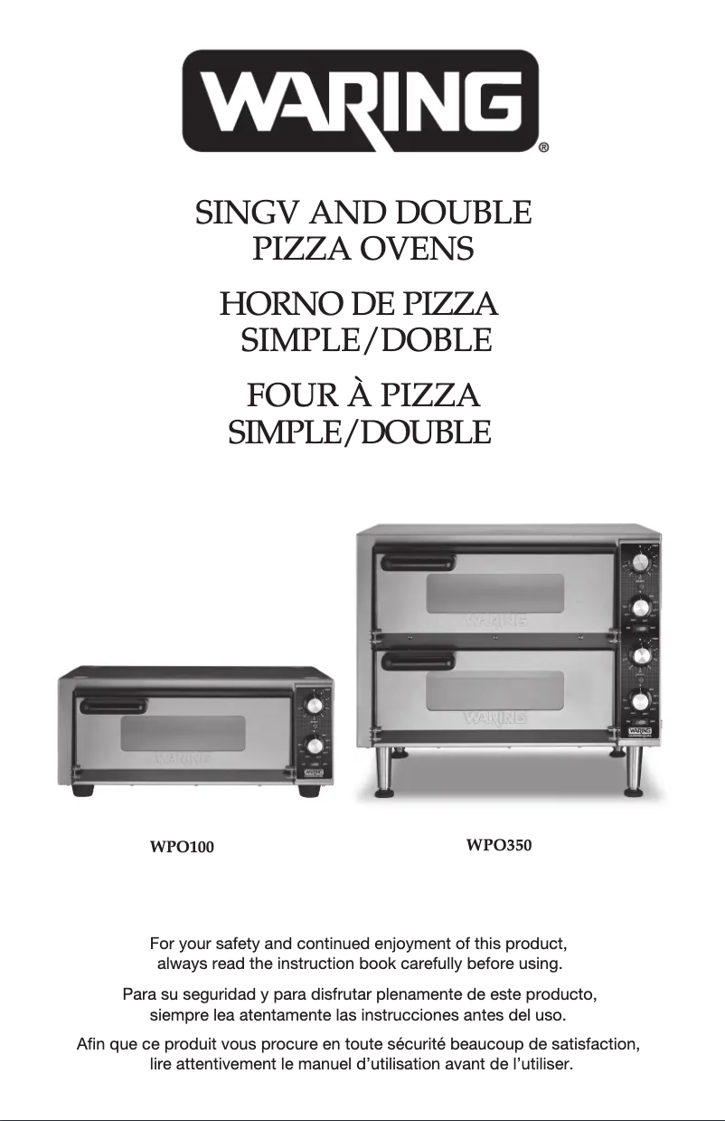 Imagen de la primera página del manual del dispositivo WPO100