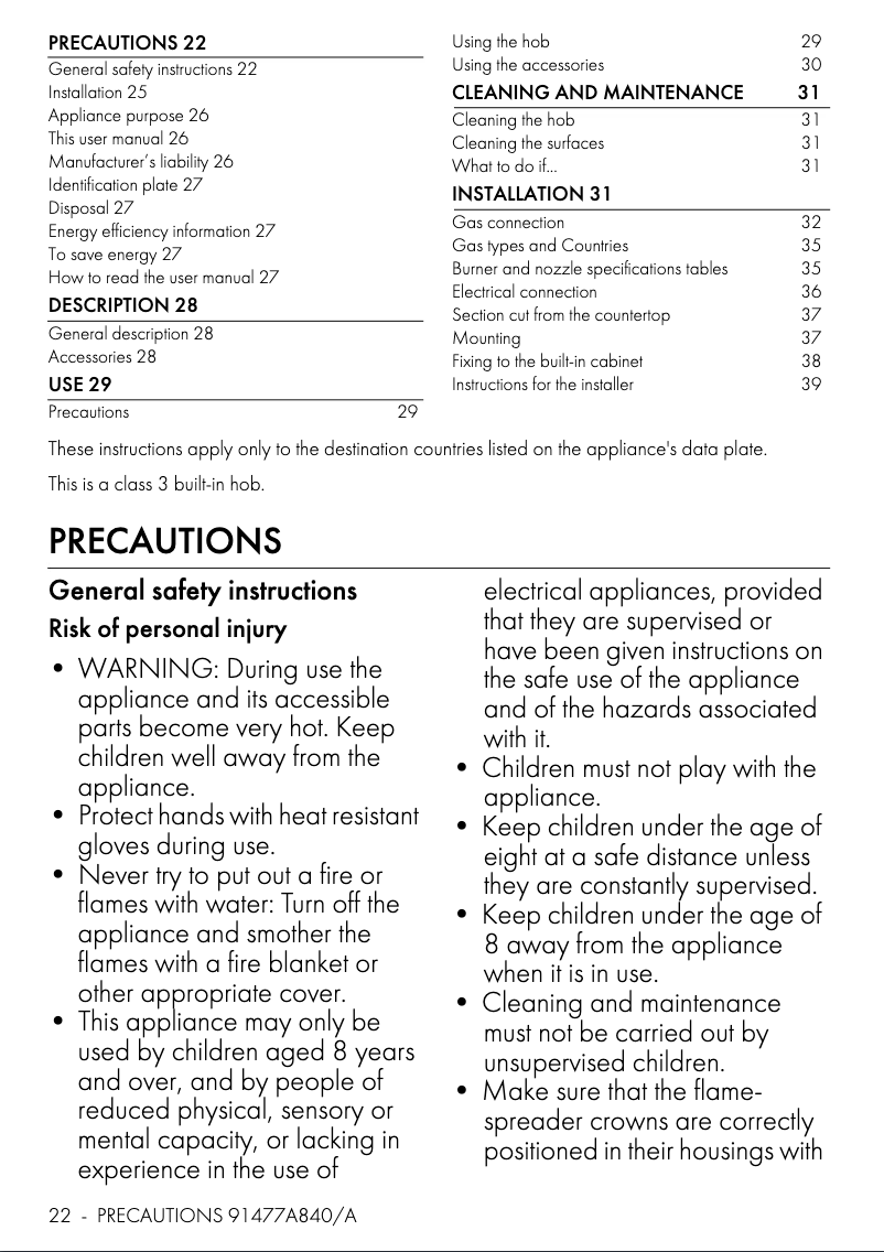 Página 1 del manual Manual de usuario Smeg SR375LSA