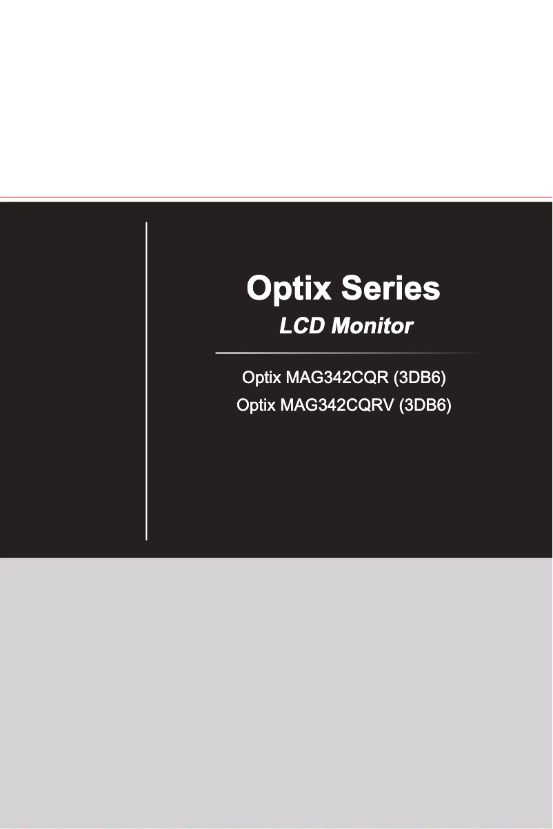 Imagen de la primera página del manual del dispositivo MAG342CQRV