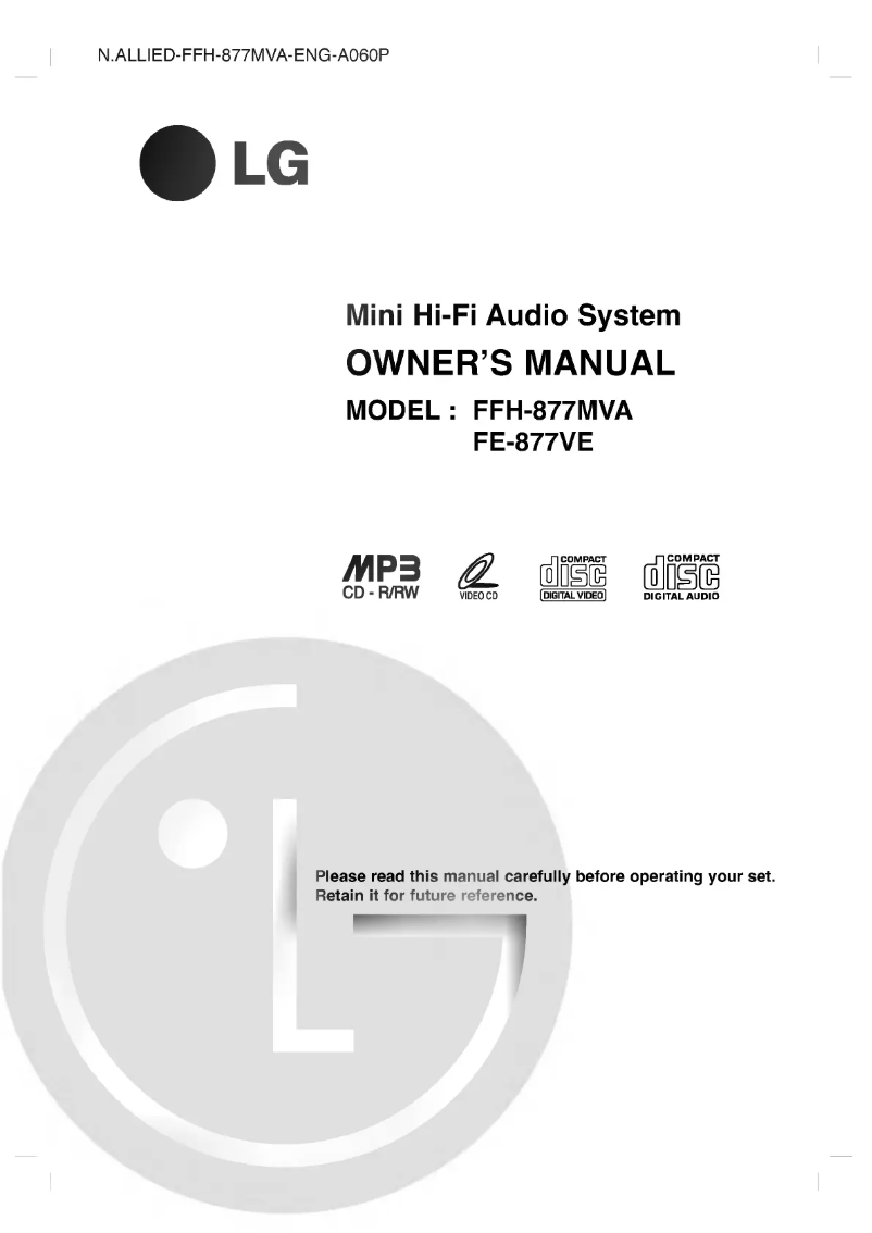 Imagen de la primera página del manual del dispositivo FFH-877MVA